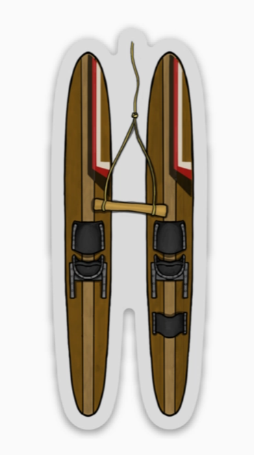 Water Skis Sticker