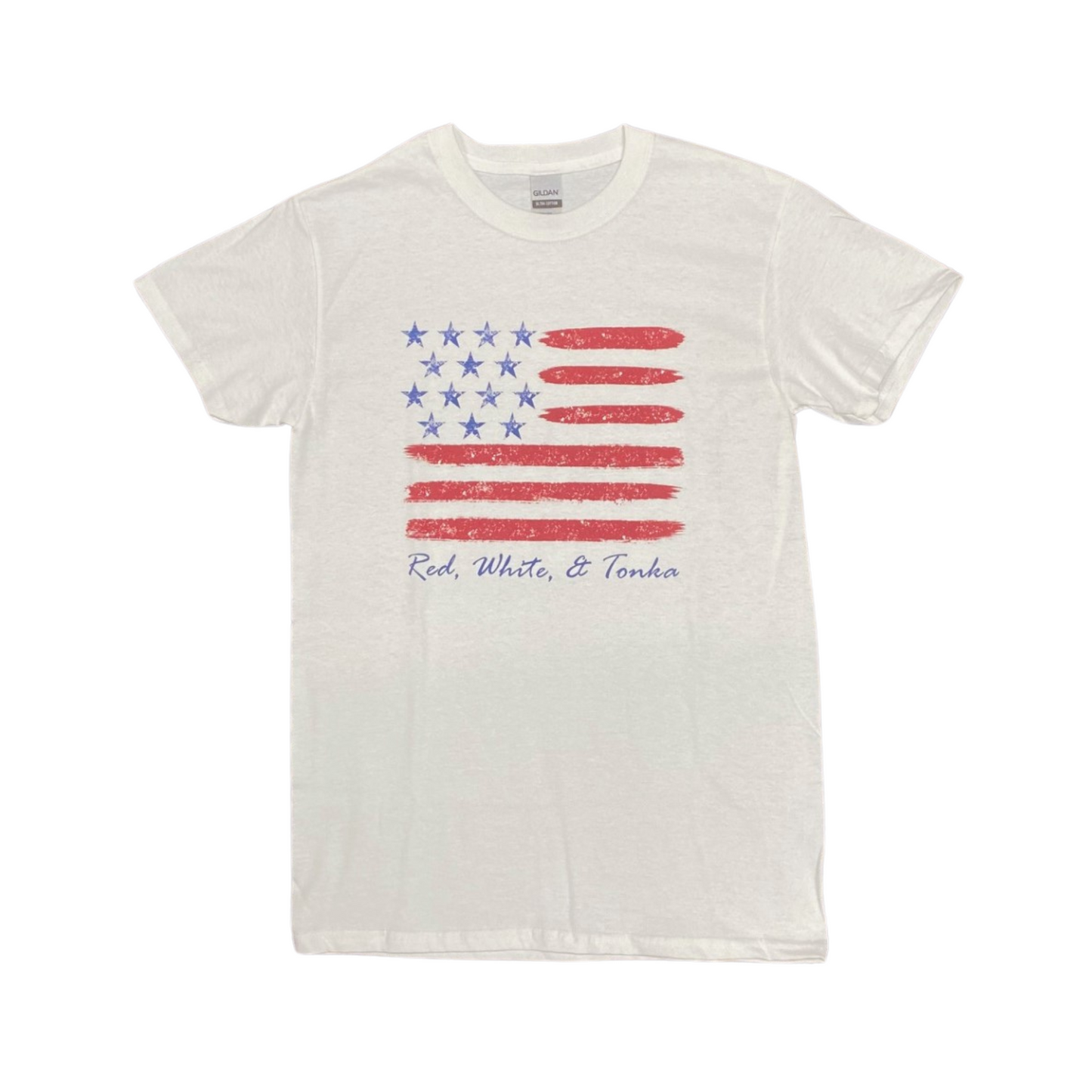 Red, White, & Tonka Adult T-Shirt