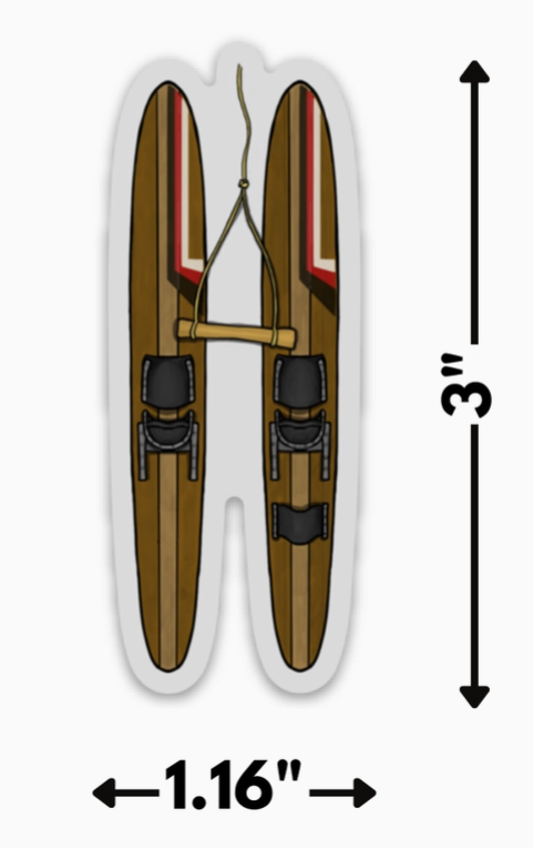 Water Skis Sticker