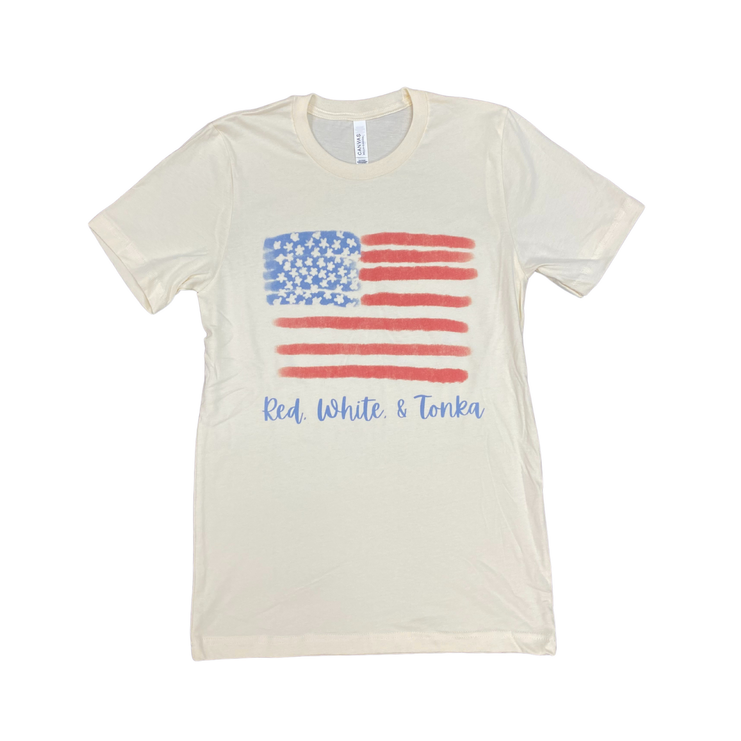 Red, White, & Tonka Adult T-Shirt