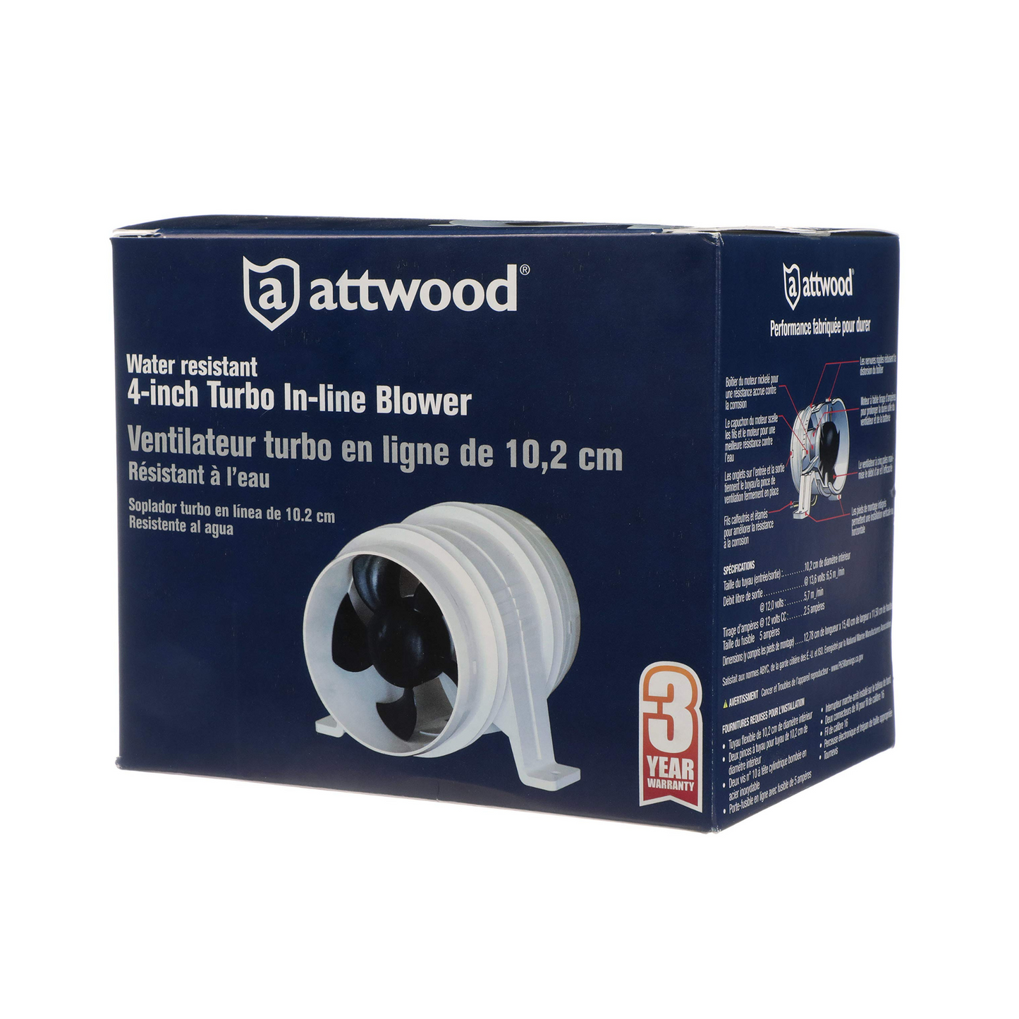 Attwood 4" Turbo In-Line Blower